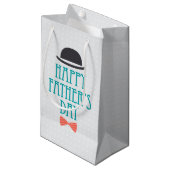 Happy Vaderdag Pet & Bow Stropdas | Gift Bag Klein Cadeauzakje (Voorkant Gekanteld)