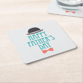 Happy Vaderdag Pet & Bow Stropdas | Onderzetter (Schuin)