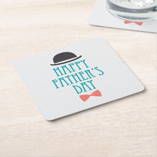 Happy Vaderdag Pet & Bow Stropdas | Onderzetter (Schuin)