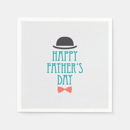 Happy Vaderdag Pet & Bow Stropdas | Servet (Voorkant)