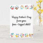 Happy Vaderdag Pet Dog Cat Four-Legged Child Kaart (Gele Bloem)