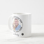 Happy Vaderdag Pet Foto Beste Hond Papa Koffiemok (Voorkant links)