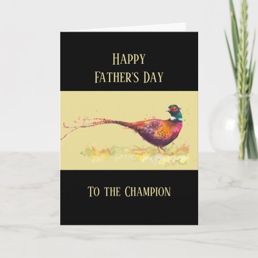 Happy Vaderdag Pheasant Game Bird Kaart (Voorkant)