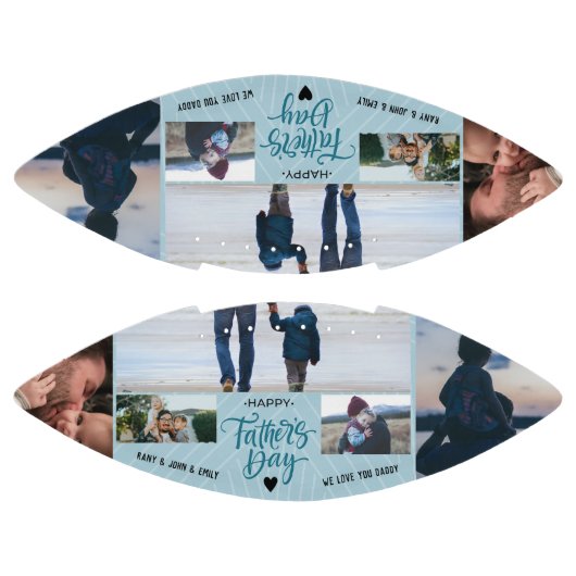 Happy Vaderdag Photo Collage Aangepaste namen American Football (Panelen)