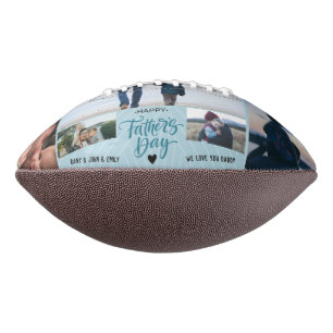 Happy Vaderdag Photo Collage Aangepaste namen American Football