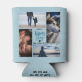 Happy Vaderdag Photo Collage Aangepaste namen Blikjeskoeler (Achterkant)