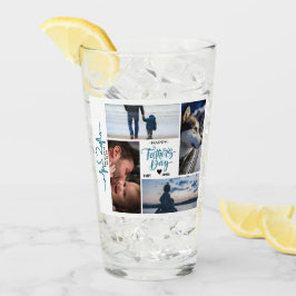 Happy Vaderdag Photo Collage Aangepaste namen Glas