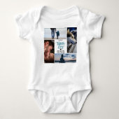 Happy Vaderdag Photo Collage Aangepaste namen Romper (Voorkant)