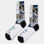 Happy Vaderdag Photo Collage Aangepaste namen Sokken (Links)