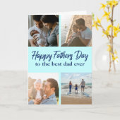 Happy Vaderdag Photo Collage Beste vader Kaart (Gele Bloem)