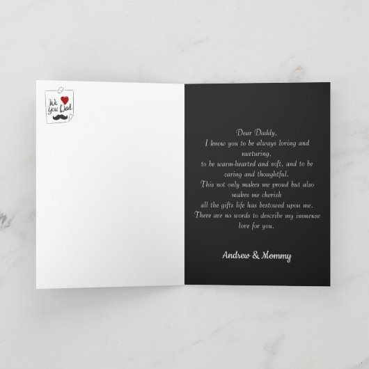 Happy Vaderdag Photo Collage-cadeaukaart Kaart (Binnen)