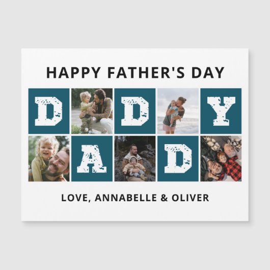 Happy Vaderdag Photo Collage Card (Voorkant)