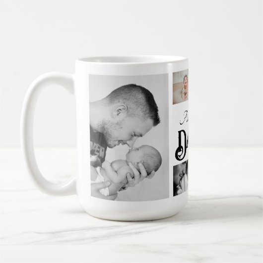 Happy Vaderdag Photo Collage Coffee Mok (Links)