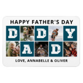 Happy Vaderdag Photo Collage Magneet (Horizontaal)