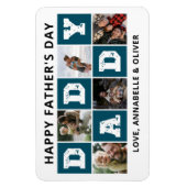 Happy Vaderdag Photo Collage Magneet (Verticaal)