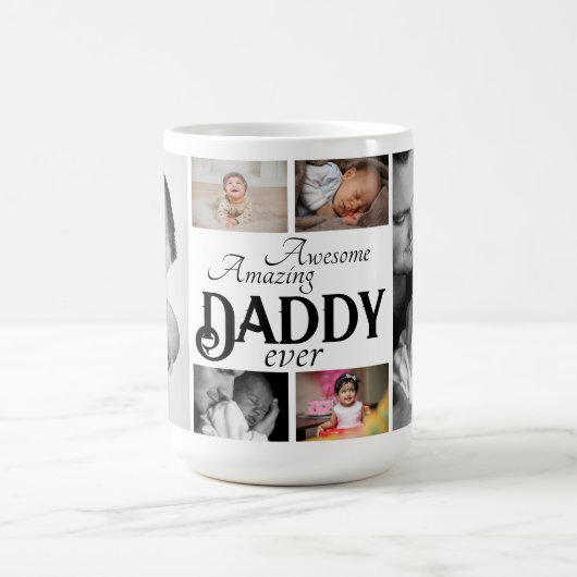 Happy Vaderdag Photo Collage Morphing Mok (Midden)