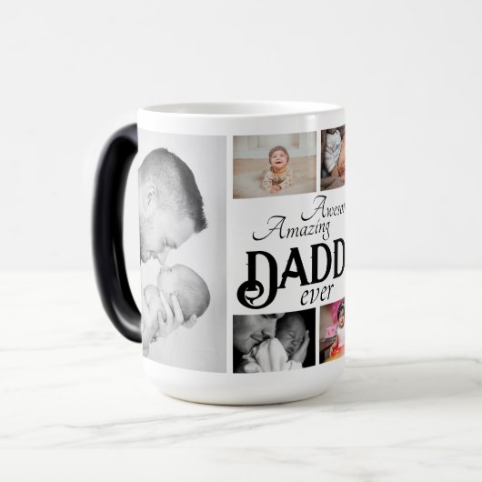 Happy Vaderdag Photo Collage Morphing Mok (Voorkant links)