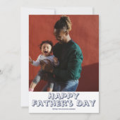 Happy Vaderdag Photo Cool typografie Feestdagenkaart (Voorkant)