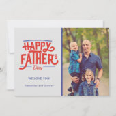 Happy Vaderdag Photo Dad Feestdagenkaart (Voorkant)