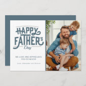 Happy Vaderdag Photo Feestdagenkaart (Voorkant / Achterkant)