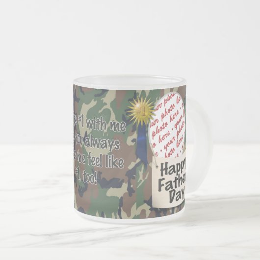 Happy Vaderdag Photo Lijst Matglas Koffiemok (Voorkant rechts)