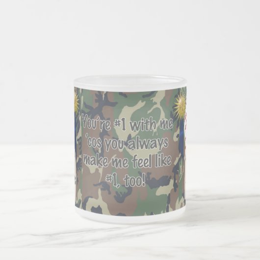 Happy Vaderdag Photo Lijst Matglas Koffiemok (Center)