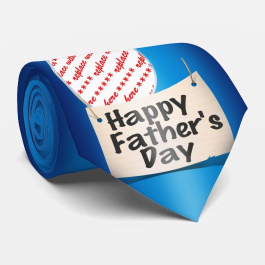 Happy Vaderdag Photo Lijst Stropdas (Opgerold)