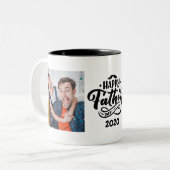 Happy Vaderdag Photo Tweekleurige Koffiemok (Voorkant links)