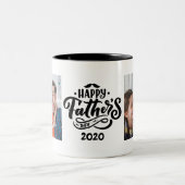 Happy Vaderdag Photo Tweekleurige Koffiemok (Center)