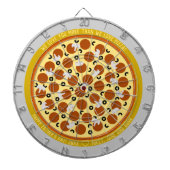 Happy Vaderdag Pizza met Toppings & Message Dartbord (Voorkant)