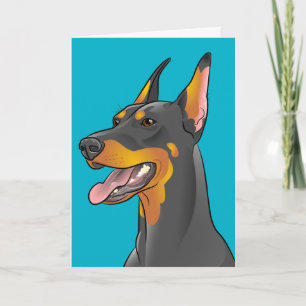 Happy Vaderdag Pop Art Doberman Card Kaart