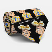 Happy Vaderdag Pop Gepersonaliseerde Stropdas (Opgerold)
