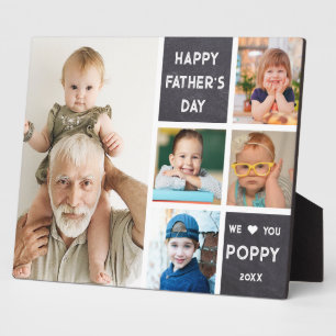 Happy Vaderdag Poppy 5 foto schoolbord Fotoplaat