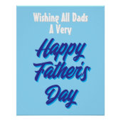 Happy Vaderdag Poster, grote print Perfect Poster (Voorkant)