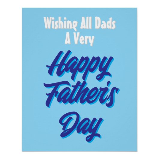 Happy Vaderdag Poster, grote print Perfect Poster (Voorkant)
