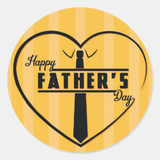 Happy Vaderdag Premium-strips Ronde Sticker
