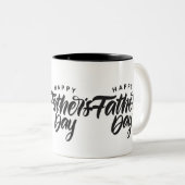 Happy Vaderdag Printed Mok: Celebrate Tweekleurige Koffiemok (Voorkant rechts)
