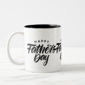 Happy Vaderdag Printed Mok: Celebrate Tweekleurige Koffiemok (Links)