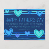 Happy Vaderdag Proverb 20:7 Briefkaart (Voorkant)