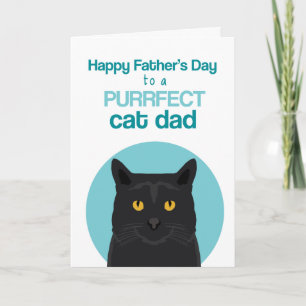 Happy Vaderdag Purrfect Black Cat Kaart