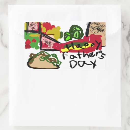 Happy Vaderdag Rechthoekige Sticker (Tas)