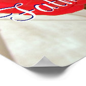 Happy Vaderdag Red Rose Poster (Hoek)