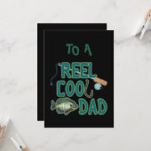 Happy Vaderdag Reel Cool Dad Viste Kaart (Voorkant / Achterkant in situ)