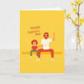 Happy Vaderdag Relaxing Music Wenskaart Kaart (Gele Bloem)
