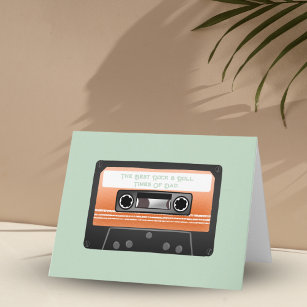 Happy Vaderdag Retro Cassettebandje Kaart