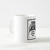 Happy Vaderdag Retro Tekening Koffiemok (Voorkant links)