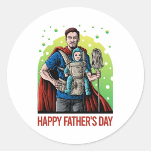 Happy Vaderdag Ronde Sticker