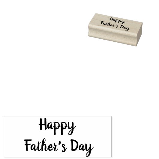 Happy Vaderdag Rubber Stamp Rubberstempel (Gestempeld)