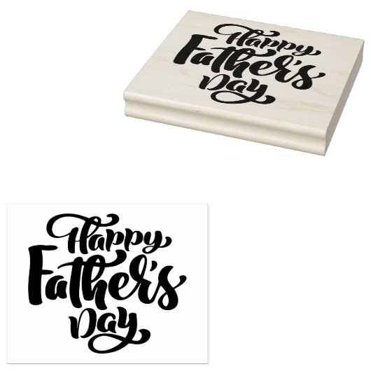 Happy Vaderdag Rubber Stamp Rubberstempel (Gestempeld)