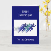 Happy Vaderdag Runner die Marathon runt Kaart (Gele Bloem)